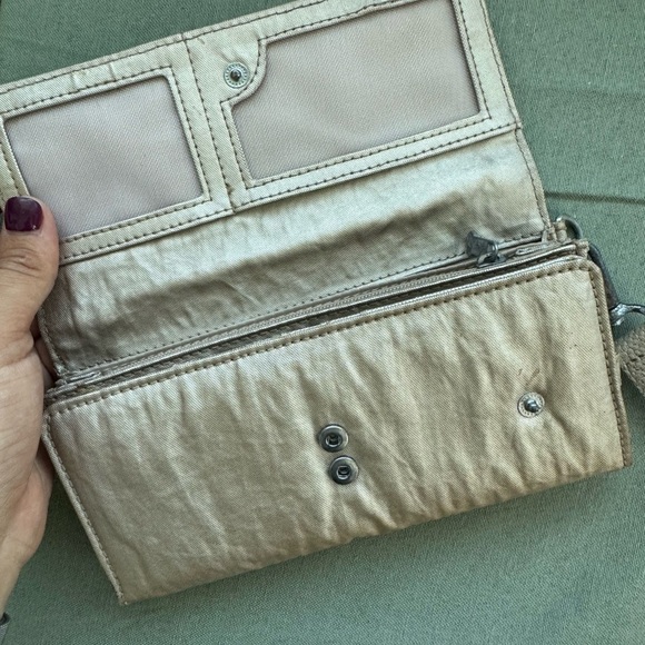 Kipling Metallic Gold Wristlet Wallet - Picture 10 of 15